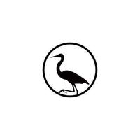 heron logo template design vector, flamingo animal vector