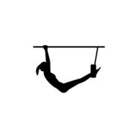 Pilates logo template design vector, fitness gymnastic. vector