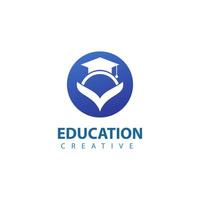 icono de ilustración de vector de diseño de plantilla de logotipo de educación