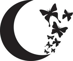 Moon Butterfly Icon vector