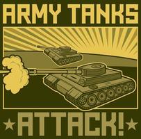 Army Tanks Attack vector