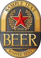 estrella de etiqueta de cerveza vector