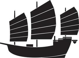 Chinese Junk Ship vector