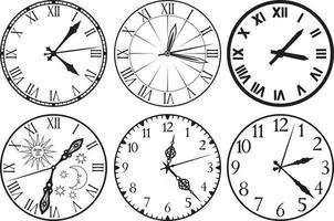 Clock Icons Set vector
