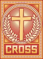 Christian Cross Poster vector