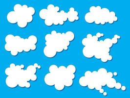 conjunto de iconos de nube vector