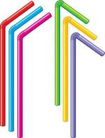 Drinking Straws Collection vector