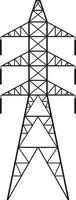 línea eléctrica y torre eléctrica vector