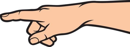 Finger Pointing Sign vector