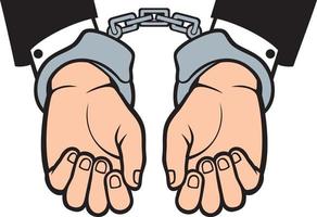 Hands in Handcuffs vector