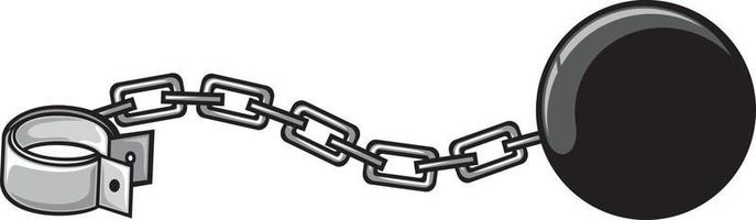 Iron Chain with Shackle vector