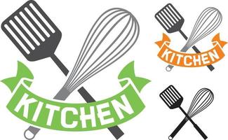 Crossed Spatula and Balloon Whisk vector