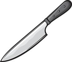 cuchillo de cocina de acero vector