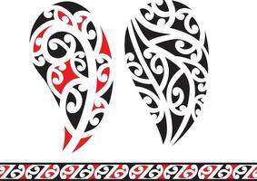 conjunto de tatuajes tribales maoríes vector