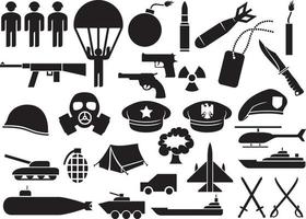 Military Icons Set vector
