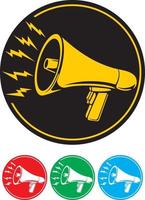 Megaphone Icons Set vector