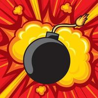 Old Bomb Starting to Explode vector