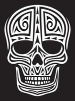 calavera en estilo tatuaje vector