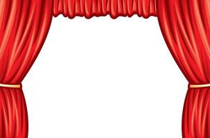 Red Theater Curtain vector