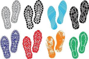 Collection of a Imprint Sole Shoes vector