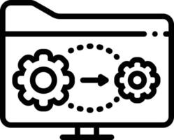 Line icon for active directory vector