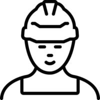 Line icon for worker vector