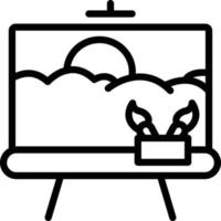 icono de línea para pintar vector