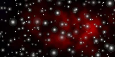 Dark Red vector layout with bright stars.