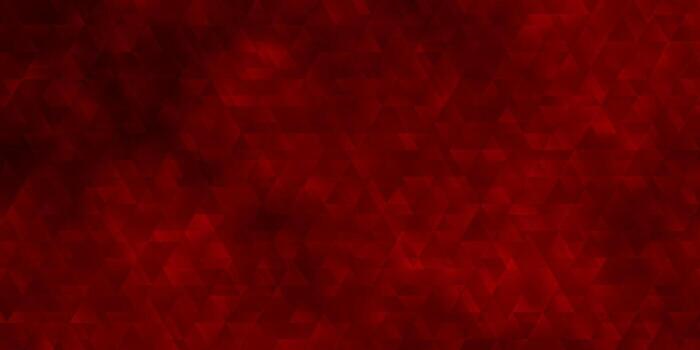 Telón de fondo de vector rojo claro con líneas, triángulos.