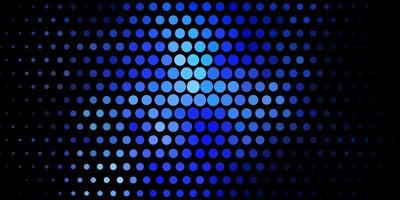 Dark BLUE vector background with bubbles.