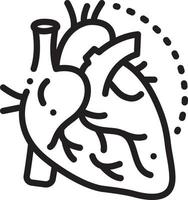 icono de línea para arterias vector