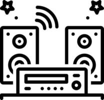Line icon for audios vector