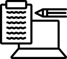 Line icon for content vector