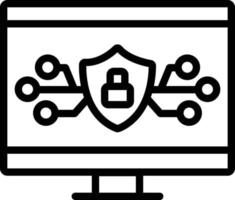 Line icon for secure vector