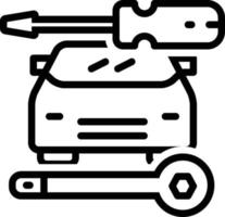 icono de línea para reparación de automóviles vector