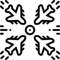 Line icon for besiege vector