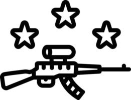 Line icon for gun vector