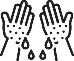 Line icon for clammy vector