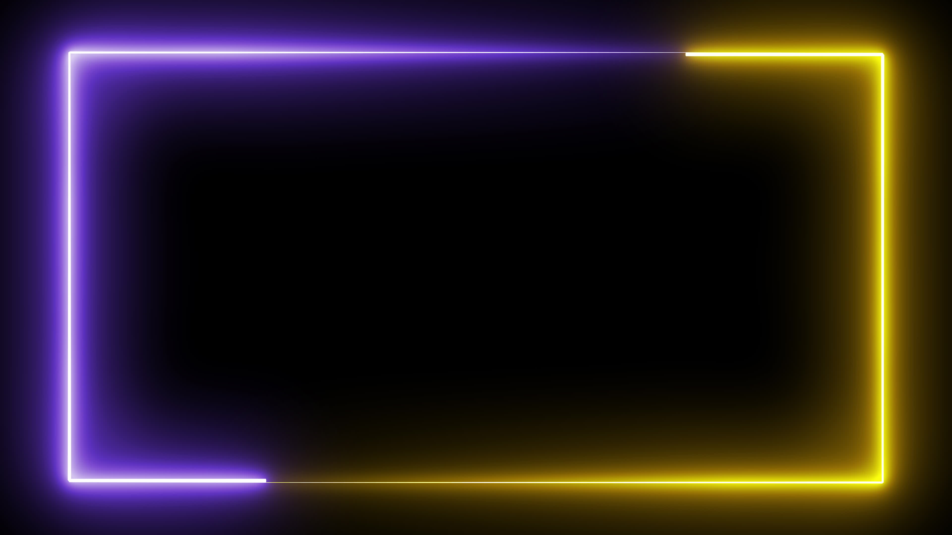 Looping Seamless Neon Frame in Yellow and Violet 3190952 Stock Video at