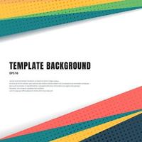 Abstract template header and footers colorful geometric triangles design with halftone on white background  and copy space. Decorative website layout or poster, banner, brochure, print, ad. vector