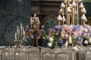 Wedding Hall Decor, Luxury Dining Event Decor photo