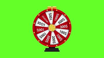 Wheel of Fortune over Green Screen