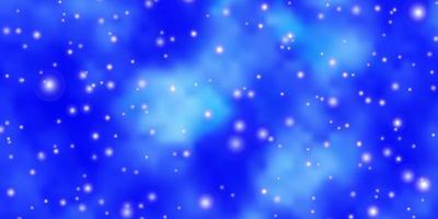 Light BLUE vector pattern with abstract stars.