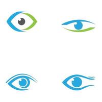 vector de logotipo y símbolo de cuidado de los ojos