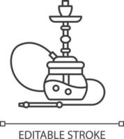 Hookah pixel perfect linear icon vector