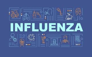 Influenza word concepts banner vector