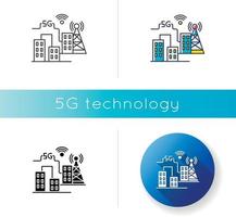 5G smart city icon vector