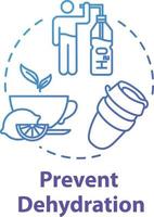 Prevent dehydration concept icon vector