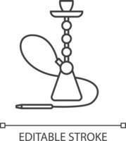 Hookah pixel perfect linear icon vector