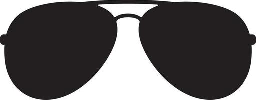 gafas de sol estilo aviador negras vector